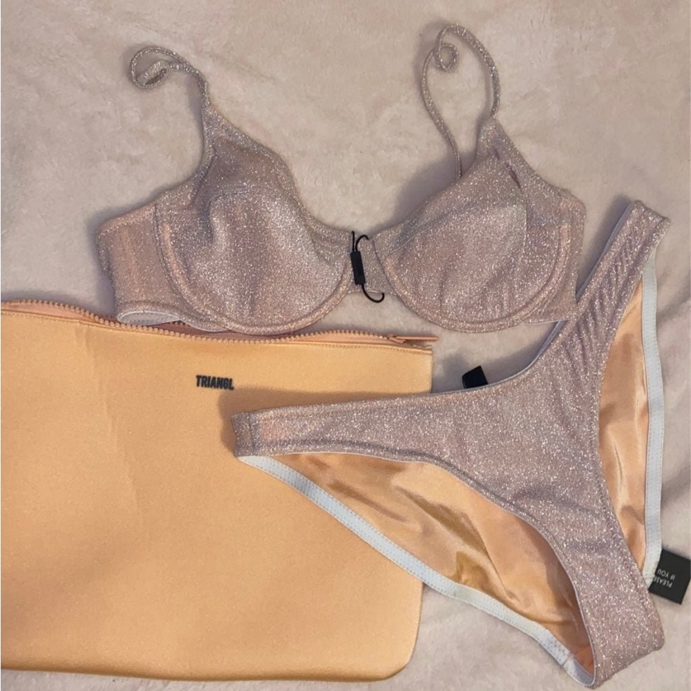 Lina Triangl blush sparkle bikini